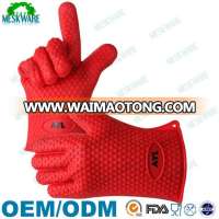 Super thick heat resistant grill bbq gloves, silicone oven gloves