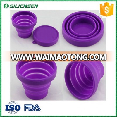 Portable Colorful Silicone Collapsible Cups & Retractable Cup