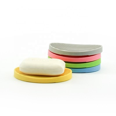 Eco friendly soft silicone soap dish,soap holder with drainer