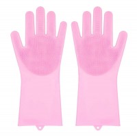 Magic Silicone Heat Resistant  Kitchen Cleaning Brush Scrubber Dishwash Gloves