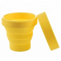 Hot Collapsible Travel Cup Outdoor Camping Silicone Folding  Coffee Drinking Cup