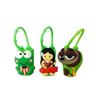 custom design cartoon animal shape silicon hand sanitizer bottle holder